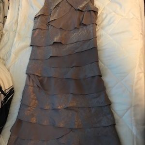 Dress barn Taupe Prom Style Mini Dress